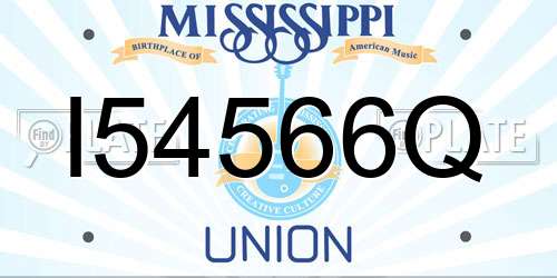 I54566Q Mississippi License Plate