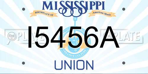 I5456A Mississippi License Plate