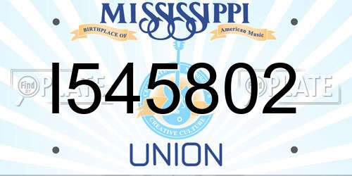 I545802 Mississippi License Plate