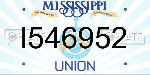 I546952 Mississippi License Plate