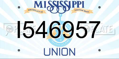 I546957 Mississippi License Plate