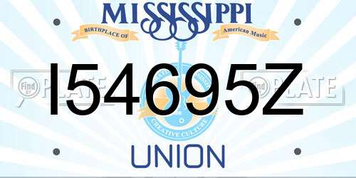 I54695Z Mississippi License Plate