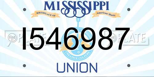 I546987 Mississippi License Plate