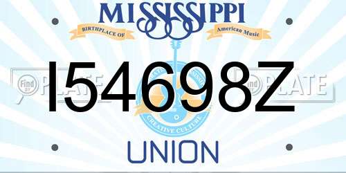 I54698Z Mississippi License Plate