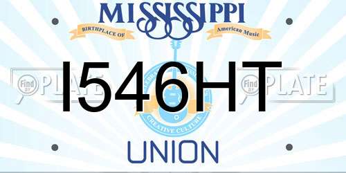 I546HT Mississippi License Plate