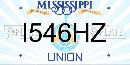 I546HZ Mississippi License Plate