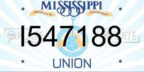 I547188 Mississippi License Plate
