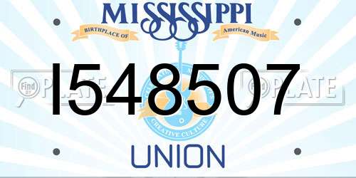I548507 Mississippi License Plate