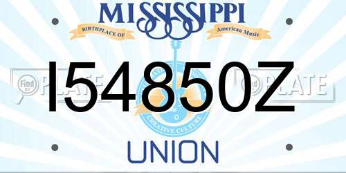 I54850Z Mississippi License Plate