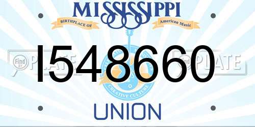 I548660 Mississippi License Plate