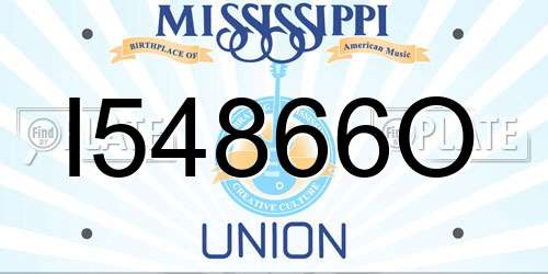 I54866O Mississippi License Plate