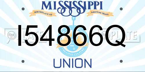 I54866Q Mississippi License Plate