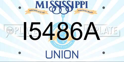 I5486A Mississippi License Plate