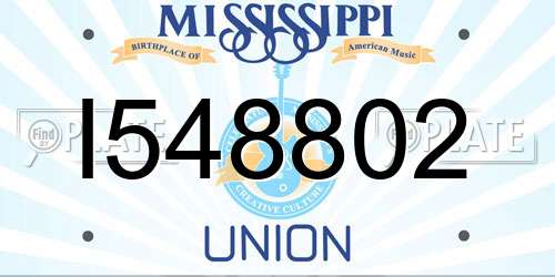 I548802 Mississippi License Plate