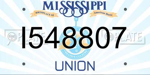 I548807 Mississippi License Plate
