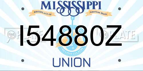 I54880Z Mississippi License Plate