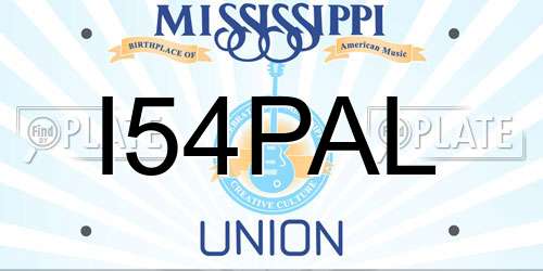 I54PAL Mississippi License Plate