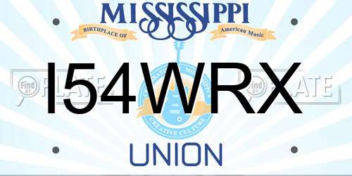 I54WRX Mississippi License Plate