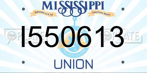 I550613 Mississippi License Plate