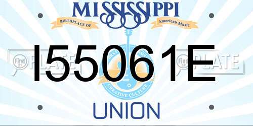 I55061E Mississippi License Plate
