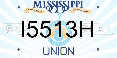 I5513H Mississippi License Plate