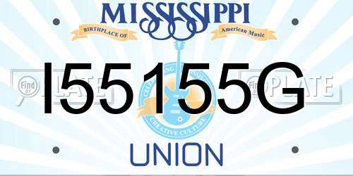 I55155G Mississippi License Plate