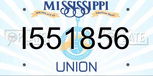 I551856 Mississippi License Plate