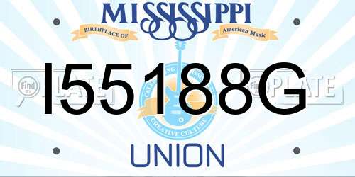 I55188G Mississippi License Plate