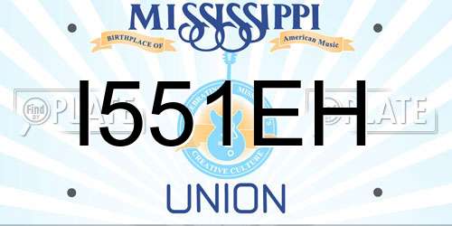 I551EH Mississippi License Plate