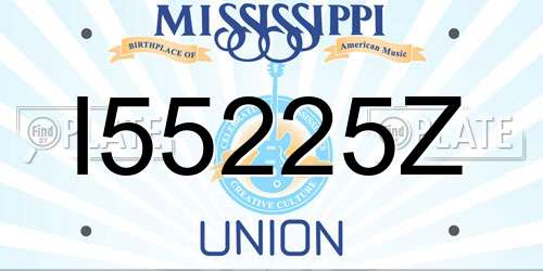 I55225Z Mississippi License Plate