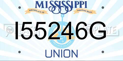 I55246G Mississippi License Plate