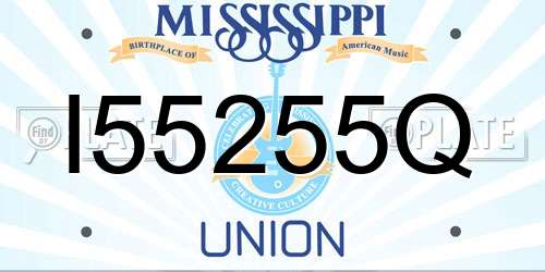 I55255Q Mississippi License Plate