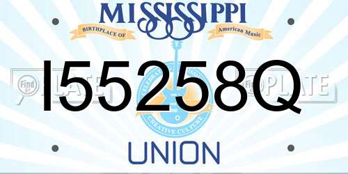 I55258Q Mississippi License Plate