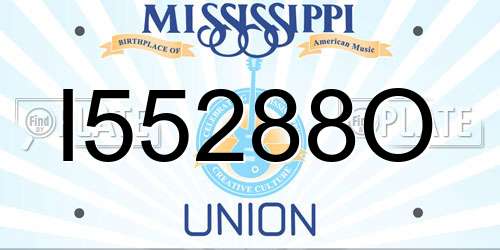 I55288O Mississippi License Plate