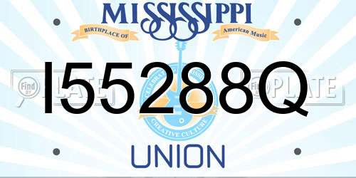 I55288Q Mississippi License Plate