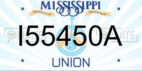 I55450A Mississippi License Plate
