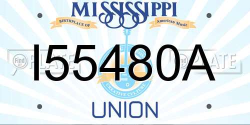 I55480A Mississippi License Plate