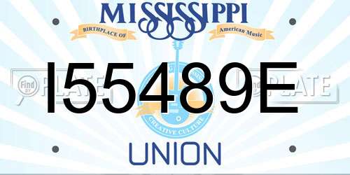 I55489E Mississippi License Plate