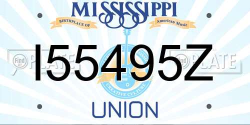 I55495Z Mississippi License Plate