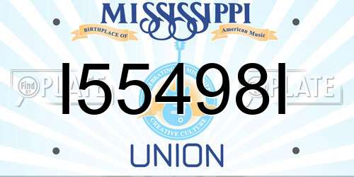 I55498I Mississippi License Plate