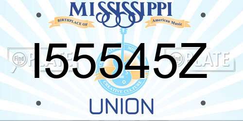 I55545Z Mississippi License Plate