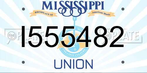 I555482 Mississippi License Plate