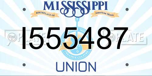 I555487 Mississippi License Plate