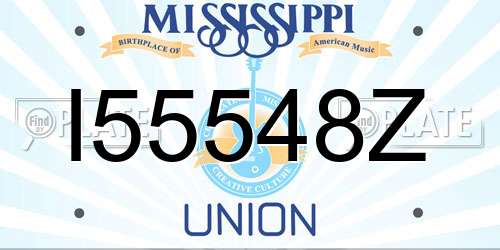 I55548Z Mississippi License Plate