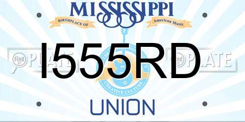 I555RD Mississippi License Plate