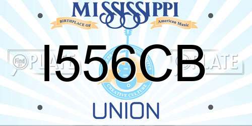 I556CB Mississippi License Plate