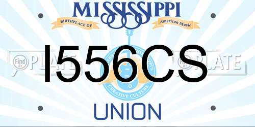 I556CS Mississippi License Plate