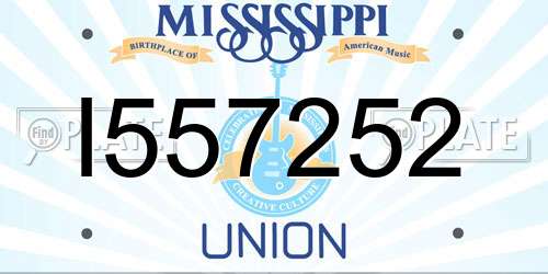 I557252 Mississippi License Plate
