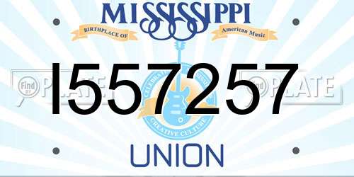 I557257 Mississippi License Plate