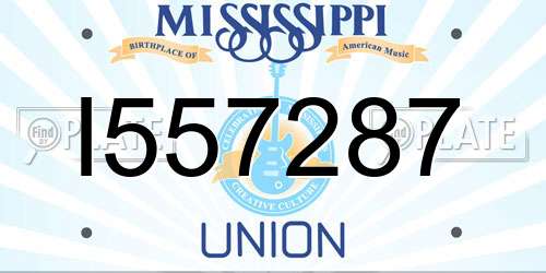 I557287 Mississippi License Plate